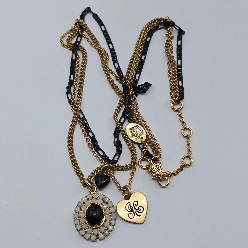 Juicy Couture Retro Multi Chain Pendant Necklace